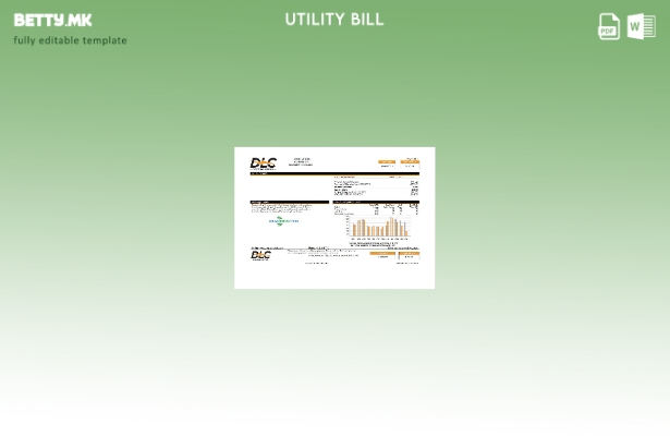 Шаблон за комунални сметки во модерен стил на USA Pennsylvania Duquesne Light Co
